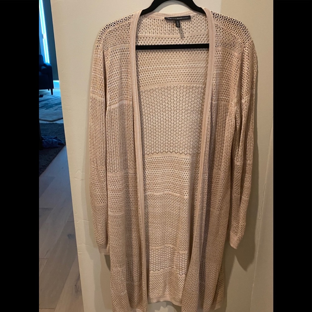 Cream colored cardigan WHBM size XL